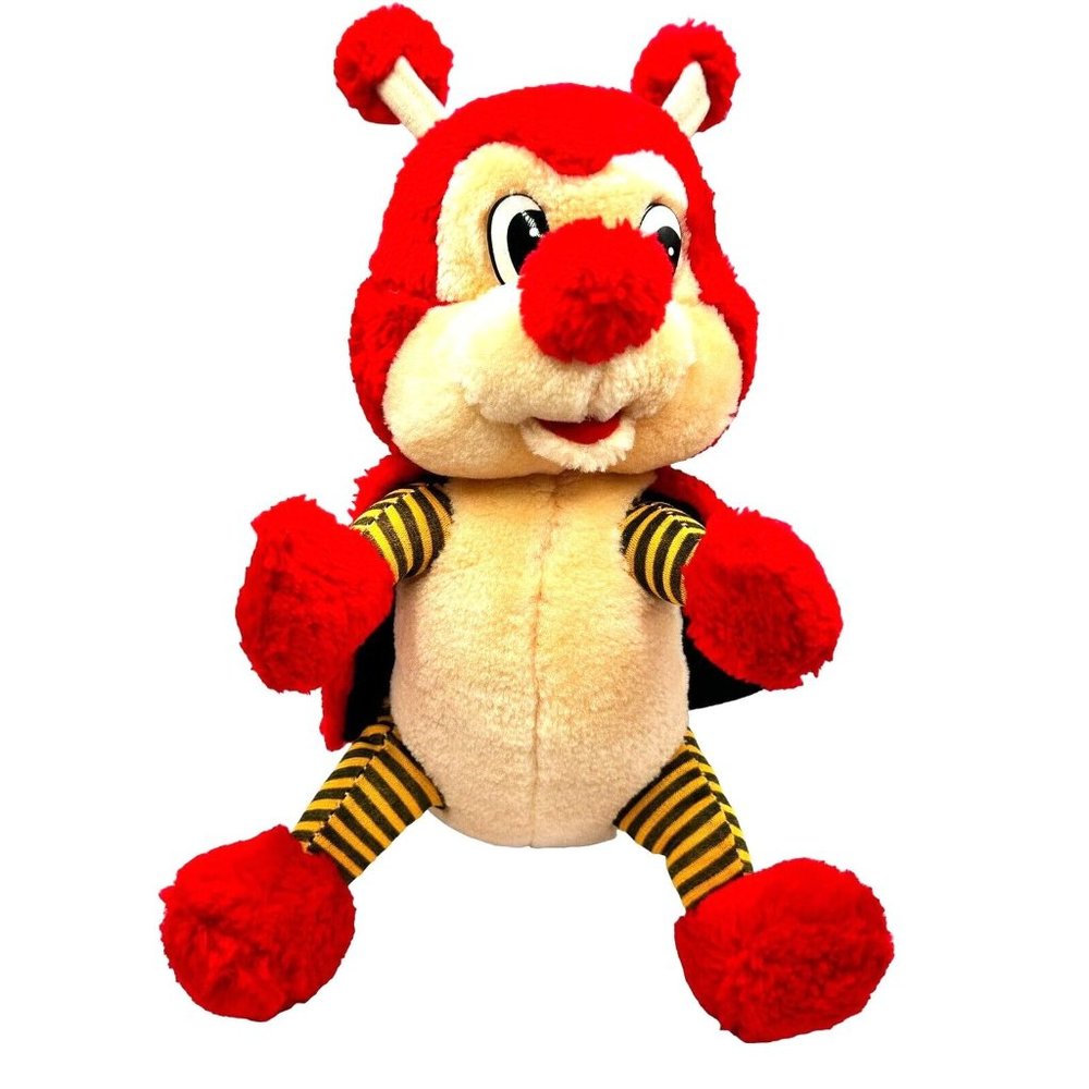 K&K Plush Bee Bug Insect Red Yellow Black 14" Stuffed Animal Toy